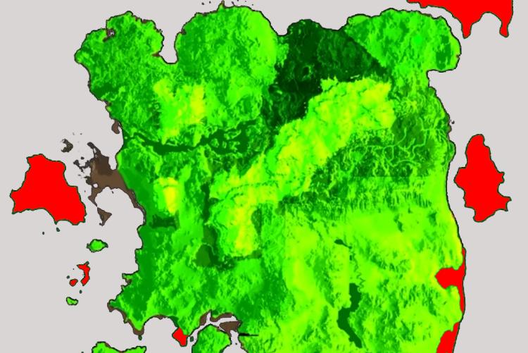 Ragnarok (rot markiert ggf. neue Landschaften)